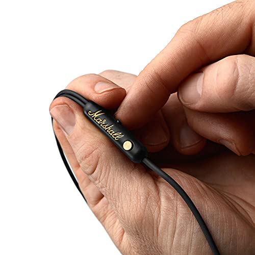 Marshall カナル型イヤホン Mode EQ ブラック&ブラス 音質調整機能/通話対応 【国内正規品】