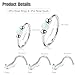 5PCS Stainless Steel Nose Rings Set for Women Men (White Opal)