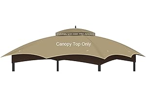 Premium 10 x 12 Gazebo Cover, Waterproof Double-Tiered Canopy Top