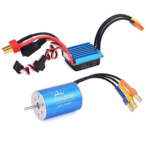 Moteur sans balais 2430 étanche 7200KV et ESC 25A pour buggy ou truck RC