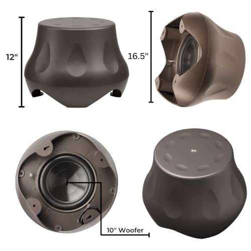 OSD Audio Forza 10 10" Outdoor Subwoofer with 300W of Power and High-Impact Molded Enclosure, IP66-rated Weather-Resistant - Thumbnail 3