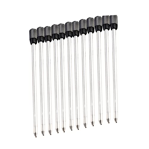 STOBOK 12pcs Black Ink Ballpoint Pen Refills Refill Compatible Cross Pens Smooth Writing for Office and School Use