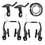 Qcdou Bike Brakes Set, V-Type Bicycle Brakes, Universal Front and Rear Bicycle Brakes, Bike Tools Set Includes...