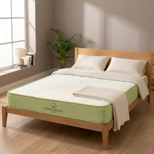Image of DREAMZEE Rasa 100% Full Natural Latex Mattress | Medium Soft Comfort | GOTS Certified | Dual-Zone Latex | Natural Series - King Size (84x72x6 Inches) | 12 Years Warranty