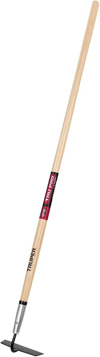 TruPro Azada para cebolla forjada de 7 pulgadas, mango de madera de fresno norteamericano de primera calidad de 54 pulgadas, herramienta profesional de cultivo agrícola y de jardín de alta resistencia (modelo 33571 / ATO-X) | Herramienta de cultivo agrícola y de jardín profesional de alta resistencia de madera de fresno de América del Norte de primera calidad, modelo 33571 / ATO-X