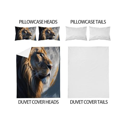 Housse de couette Super King Animaux Land imprimé 3D microfibre 260x220