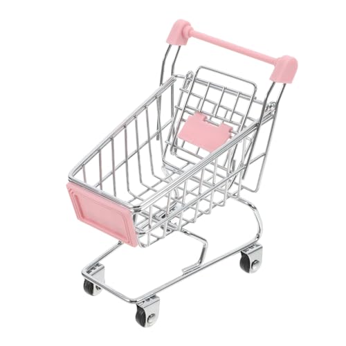 QUMIIRITY ミニショッピングカートモデル 小型コンパクト収納用子供おもちゃ おままごと用デスク装飾スーパーマーケット風ミニ手押し車