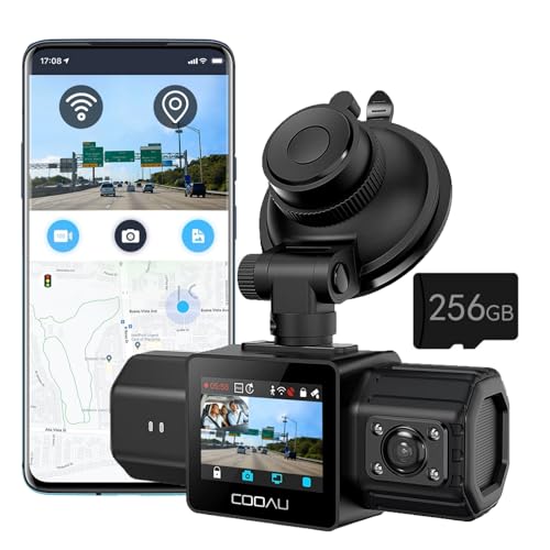 COOAU D20 Dual Dash Cam Front and Inside with...