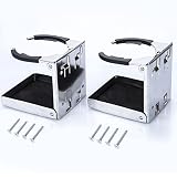 Marinebaby Stainless Steel Adjustable Folding Cup Drink Holders Marine/Boat/Caravan/car (Cup Holder