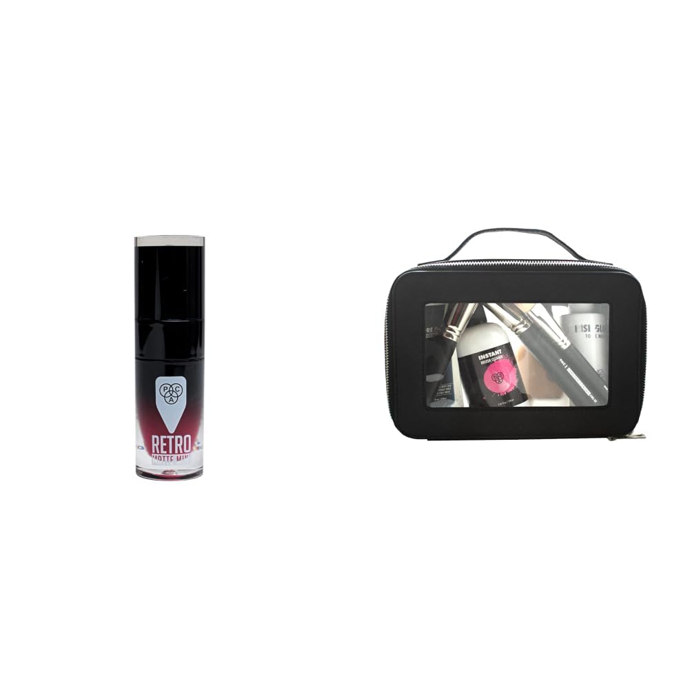 PACRetro Matte Gloss Mini - 35 (Sprinkles) Beauty On The Go Bag | Cosmetic Travel Bags for Women Tools Storage | Black-picture-24