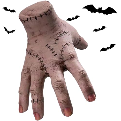Atsmoce® Mano de la Familia Miércoles, Cosa Mano, Figura de Halloween, Horror-Requisiten y Decoraciones para Cosplay
