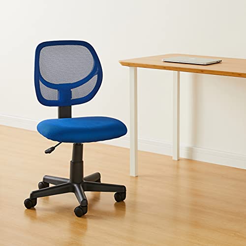 Amazon Basics Low-Back Computer Task Office Desk Chair With Swivel Casters - Blue #TOP1
