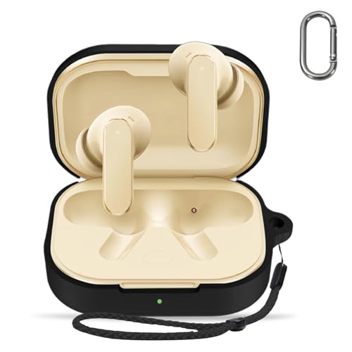 For Realme Buds Air8 �P�[�X �J�o�[ �yHUKWIMO�z �J���r�i�t��+�X�g���b�v�t�� �ϏՌ� �h�� �h�o �����[�d�\ �S�ʕی� �L�Y�h�~ Realme Buds Air8 �Ή� [�u���b�N ��]