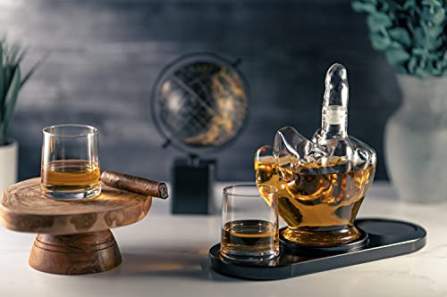 Middle Finger Decanter Novelty Whiskey & Wine Decanter Set By The Wine Savant, Funny Gift For That Someone You Love! Middle Finger Gift For Adults, Flip Off Gift, Funny Gifts, Gag Gift #TOP2