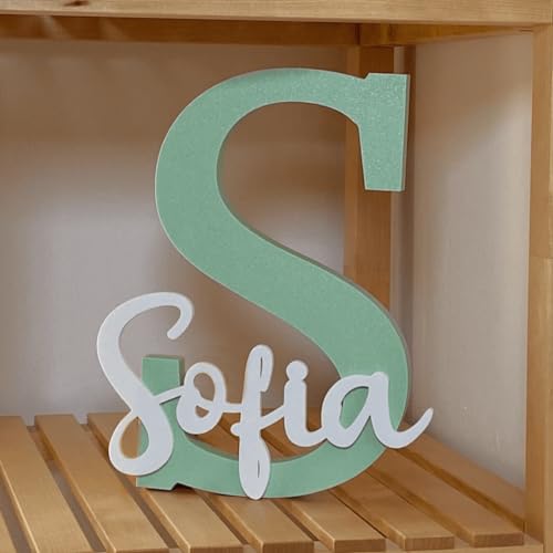 Neonobs Letra con Nombre Personalizada para Apoyar o Colgar - Decoracion Habitación infantil,...