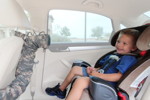 Noggle - Extend Hot and Cold Air from Your Dash AC Vent to Kids in The Back Seat - Summer and Winter Vehicle Baby Traveling System to Keep Children Comfortable in The Car - 8ft, Purple Squiggles