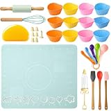 36PCS Kids Baking Set, Baking Kits for Kids with Food-Grade Silicone, Safe Kids Baking Kit for Toddlers, Ideal Gift for Parent-Child Baking Birthday Christmas