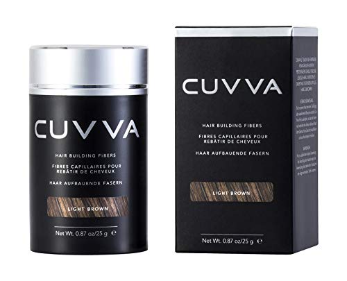 Cuvva Hair Fibers For Thinning Hair (Light Brown) - Keratin Hair Building Fiber Hair Loss Concealer - Thicker Hair In 15 Seconds - 25G/0.87Oz Bottle - For Men & Women #TOP25