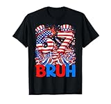 Six Seven 6 7 Bruh 4th of July USA Flag 67 Meme Men Boy Kids T-Shirt