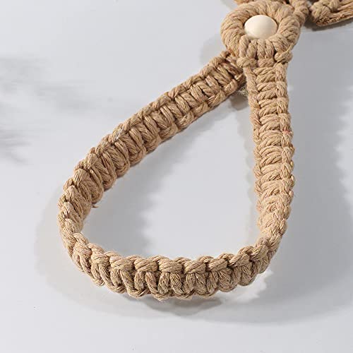 Xiaomtou Hand Knitted Curtain Tiebacks Cotton Rope Decorative Tie Backs Holdbacks Home Accessories For Curtains, Living Room, Office Window Drapries, Nursery Decor No Tools Needed 2 Pack (Brown) #TOP5