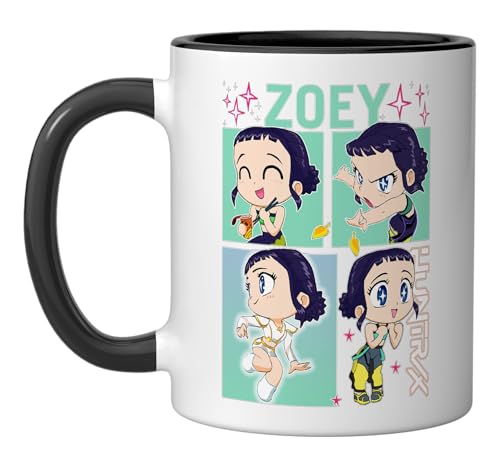 Taza cerámica oficial KPop Demon Hunters Zoey negro/blanco miniatura 1