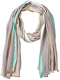 Gestreift. Emporio Armani Damen Striped Scarf Modischer Schal, cremefarben, Einheitsgröße