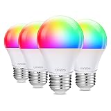 bombillas google home baratas Smart APP & Control por voz Las bombillas Alexa -- Las bombillas inteligentes que funcionan con Alexa y Google Home te permiten controlar tu lámpara cuando no estás en casa. Puedes atenuar/iluminar la temperatura de color de las bombillas Alexa o ajustar la temperatura de color a través de tu aplicación y comandos de voz (por ejemplo, B. "Alexa, ponga la cocina en naranja"). ¡Libera tus manos!