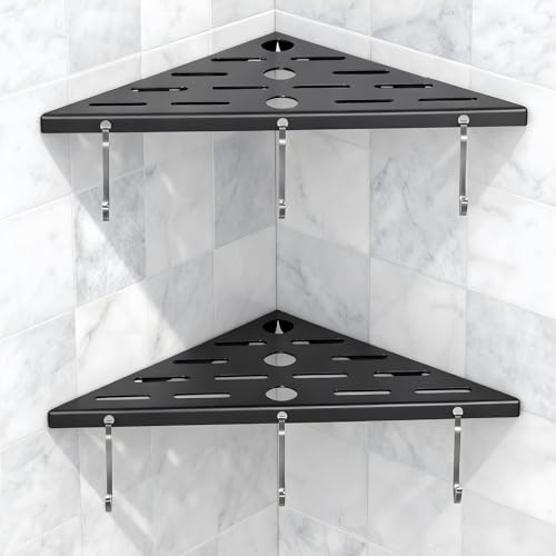 2 Pack Corner Shower Shelf,10-Inch 304 Stainless Steel Bathroom Shelves