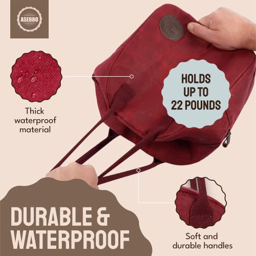 Asebbo Original Lunch Tote – Large Insulated Waxed Canvas Lunch Bag For Women Men, 10L Reusable Thermal Lunch Box, Cute Modern Luxury Cooler, For Work Picnic – Father’s Day Gifts (Passion Red) #TOP3