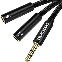 3.5mm 1 Male to 2 Female 3.5mm Splitter: Convert a 3.5mm headphone / microphone port into two separate ports, One for Headphone/speaker for audio output, the other for external microphone for audio input. Ideal for connecting headphones and external ...