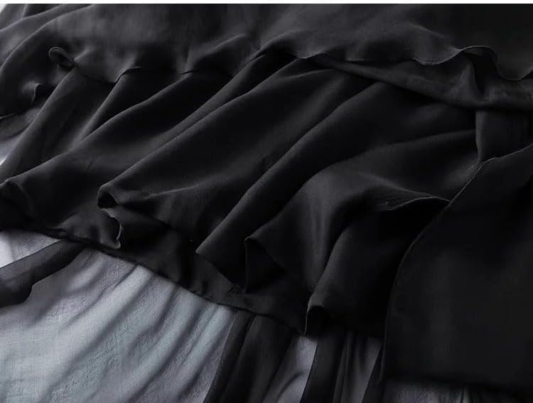 Women's Silk Tulle Midi A-Line Skirt with Elastic Waist for Office Party Vacation Wear2