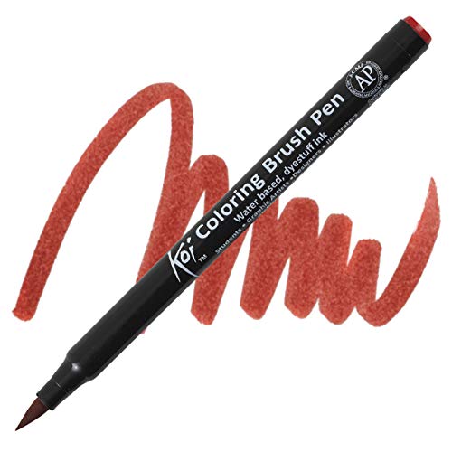 MARCADOR PINCEL ARTISTICO KOI COLORING BRUSH - 19 VERMELHO - USO PROFISSIONAL