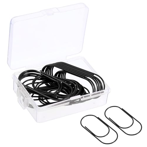 Image of TA-VIGOR 20Pcs Large Paper Clip, 50mm Giant Paper Clips, Wide Rust-Proof Strong Durable Bulk Bookmarks with Box for Office Supplies Document Organization Binder Bookmarks Planner,