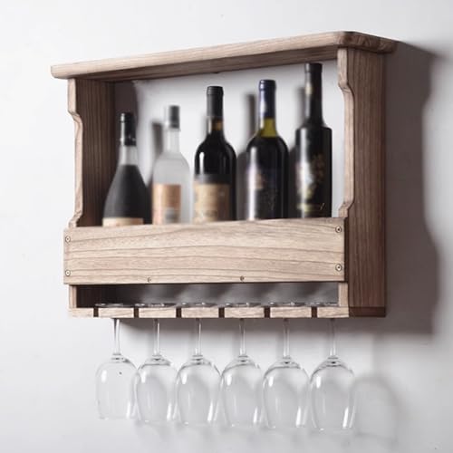 Soporte de vino de madera para pared miniatura 4