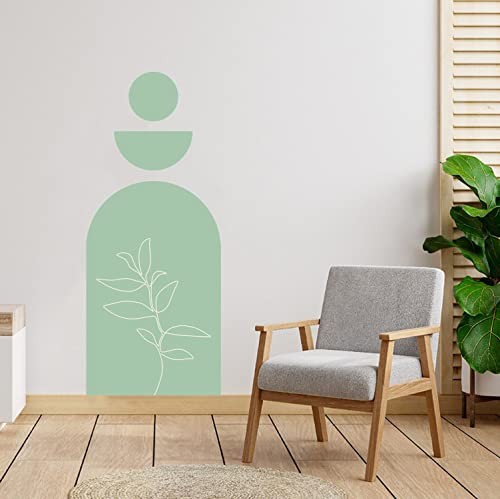 (21”X51”) Arch Wall Decal Decor Sticker, Boho Wall Decor Sticker, Boho Decal, Wall Decals For Living Room, Wall Mural Boho Decor, Removable Arch Wall Stickers, Peel And Stick(Green) #TOP4