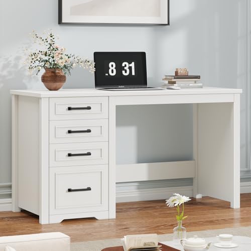 Vabches Farmhouse 49&rdquo; Executive Desk with File Drawer, 4 D