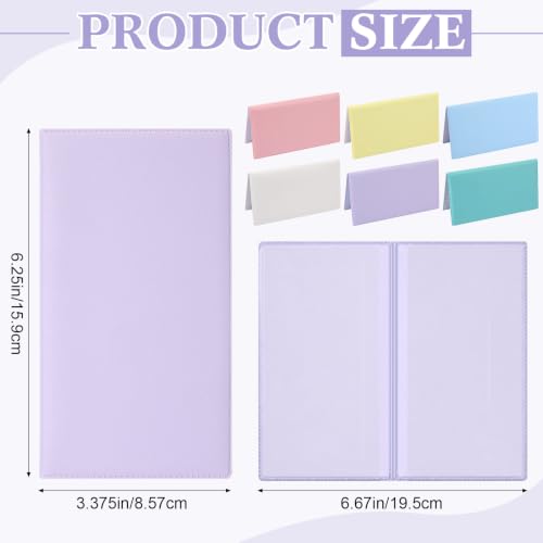 Image of Geyoga 6 Pcs Vinyl Checkbook Cover Personal Top Tear Checkbook Cover Holder Vinyl Check Holder for Men Women (Dark Color)