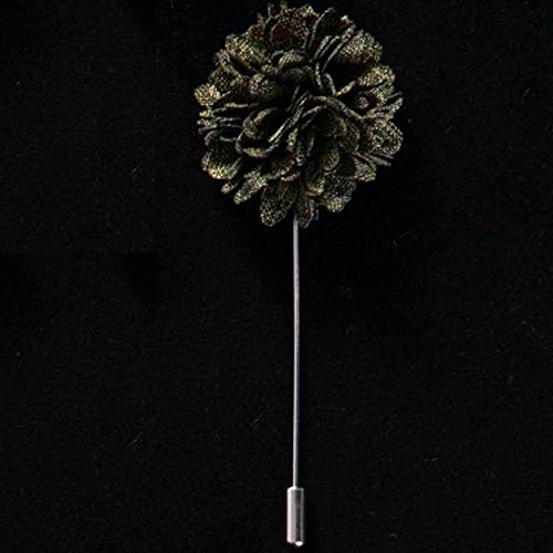 Men's Handmade Flowers Lapel Pin Flower Boutonniere Set Handmade For Suits 4PCSGift (C) by YANQINQIN - Used condition - Image 5