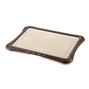 Richell Paw Trax Mesh Training Tray Brown 252 x 189 x 16 Richell Paw Trax Mesh Training Tray Puppy Potty Pad Holder for Indoor Use Anti Chewing and Tearing Ideal for Potty Training Puppies