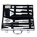 Produktbild BBQ Tools Set, edealing 6-tlg. Barbecue Grill Tools Kit, Heavy Duty Grillgeräte, Premium Grillzubehör für Outdoor/Indoor - Spatel, Tong, Messer, Gabel, Grillpinsel und Bastelpinsel
