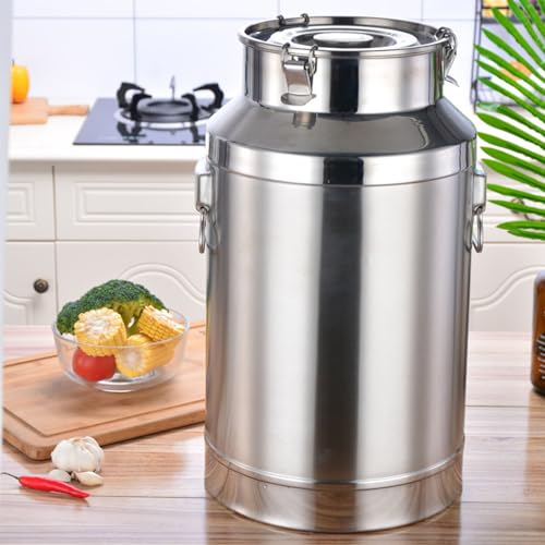 Seau à vin et réservoir à lait 5L en inox 201 pour la conservation d'huile et eau - 7