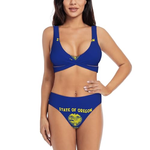 Contrôle du ventre : le maillot 2 pièces imprimé Oregon parfait
