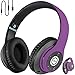 iJoy Matte Rechargeable Wireless Bluetooth Foldable Over Ear Headphones with Mic, EDM