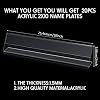 Vicenpal 20 Pcs Acrylic Name Plates for Desks 2 x 10 Inch Clear Plastic Name Tent Holder Bulk Horizontal Slant Back Tag Holder Desk Sign Frame for Office School Classroom Meeting Room Table Display