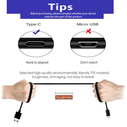 Usb C Wall Charger Charging Cable Power Cord Wire Compatible For Vankyo Matrixpad S10 S20 S21 S30 P31 P40,Dragon Touch Max10 Max10 Plus Tablet,Alcatel Joy Tab 2 & More Usb-C Tablet Charger (5Ft) #TOP2