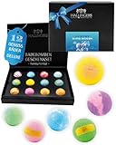 Hallingers Genuss Manufaktur Badebomben Geschenk-Set - 12x Badekugeln Bath Bombs in edler Geschenkbox, Frauen Badeperlen-Wellness & Spa "Luxury Bath Bom...", Geschenkidee für Männer Freund