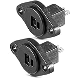  2X DIN Lautsprechereinbaubuchse  mit Lötanschluss  Boxen Audio Adapter Kabelanschluss Lautsprecher Buchse Kupplung  Schwarz  2 Stück