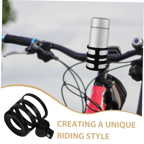 Soporte de botellas para bicicleta resistente en aluminio negro con fijación multifuncional 6