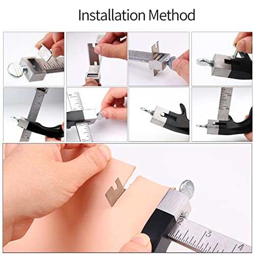 DIY Lederband Gurt Schneider Professionelles Hand Ledergurt Schneide Werkzeug mit Aluminiumgriff, für Ledergurte bis zu 4in