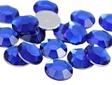 20mm Blue Sapphire H104 Flat Back Acrylic Rhinestones Cosplay Plastic Gems Embelishments Jewelry Making Crafts Scrapbooking Costume Jewels - 20 Pieces